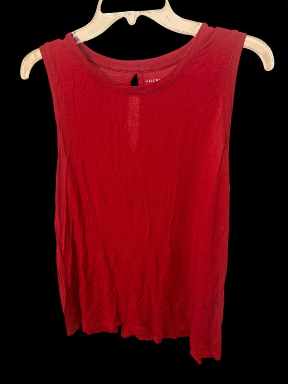 Halogen Red Sleeveless Tank Top